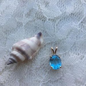 109: Blue Topaz Pendant